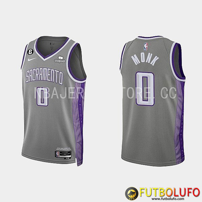 Camisetas Sacramento Kings (MONK #0) 2022/23 Gris