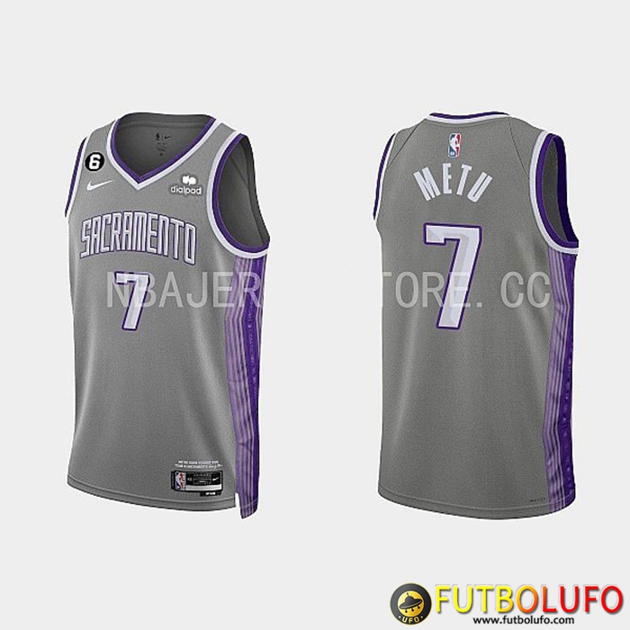 Camisetas Sacramento Kings (METU #7) 2022/23 Gris