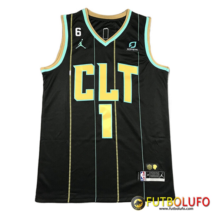 Camisetas Charlotte Hornets (BALL #1) 2022/23 Negro