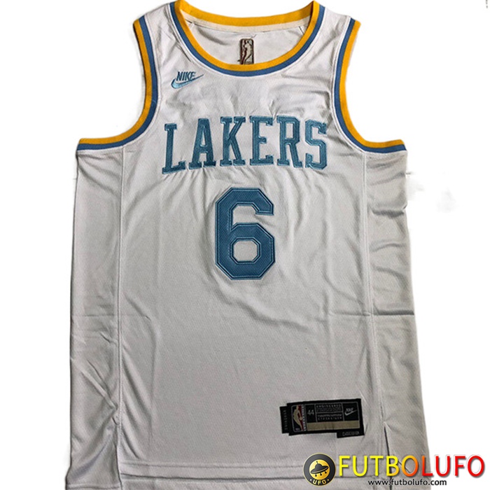 Camisetas Los Angeles Lakers (JAMES #6) 2022/23 Blanco