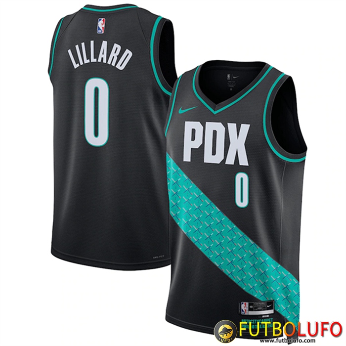 Camisetas Portland Trail Blazers (LILLARD #0) 2022/23 Negro