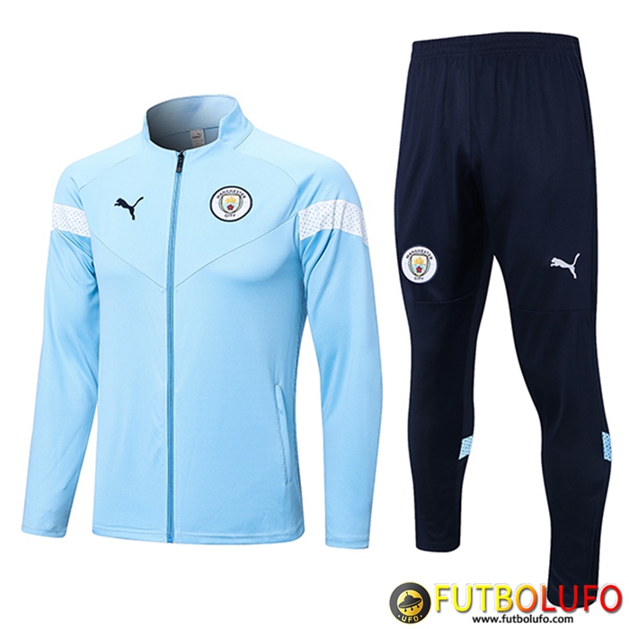 Chandal Equipos De Futbol - Chaqueta Manchester City Azul Claro 2022/2023