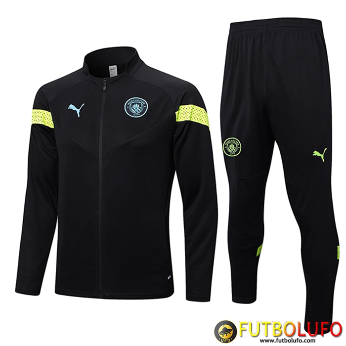 Chandal Equipos De Futbol - Chaqueta Manchester City Negro 2022/2023