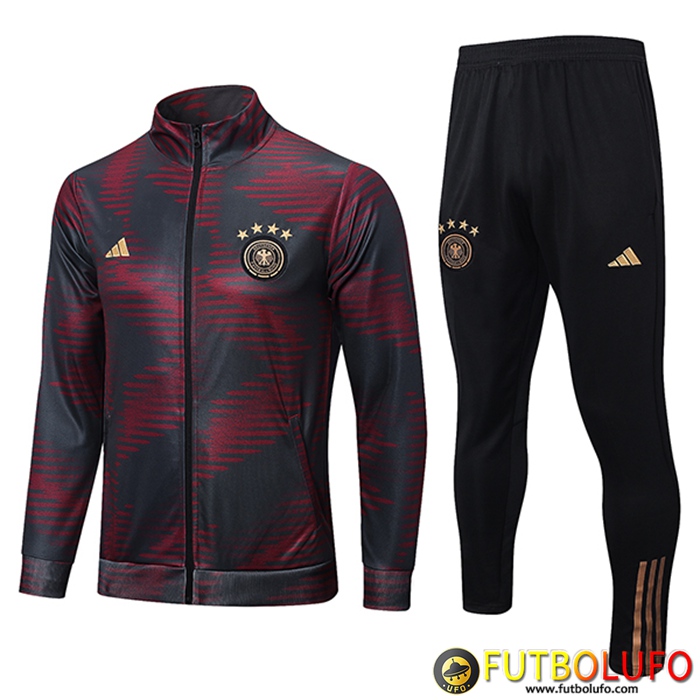 Chandal Equipos De Futbol - Chaqueta Alemania Rojo/Negro 2022/2023