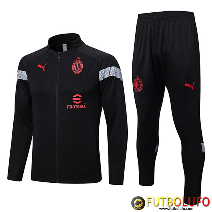 Chandal Equipos De Futbol - Chaqueta AC Milan Negro 2022/2023