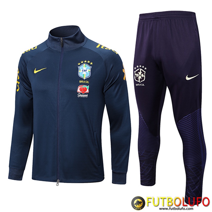 Chandal Equipos De Futbol - Chaqueta Brasil Azul marino 2022/2023