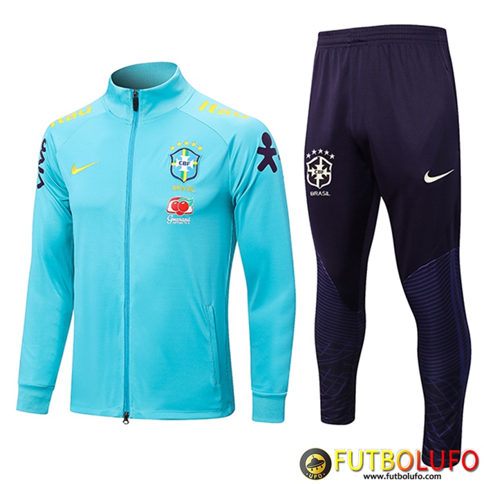 Chandal Equipos De Futbol - Chaqueta Brasil Azul Claro 2022/2023