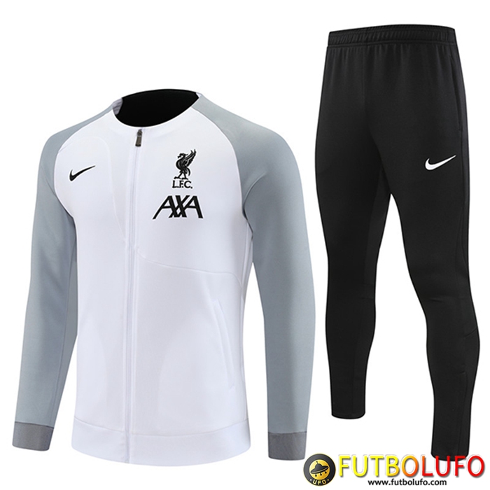 Chandal Equipos De Futbol - Chaqueta FC Liverpool Blanco 2022/2023