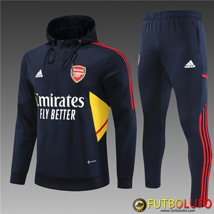 Chaqueta Con Capucha Chandal Arsenal Ninos Azul marino 2022/2023