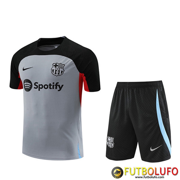 Camiseta Entrenamiento + Cortos FC Barcelona Gris 2022/2023