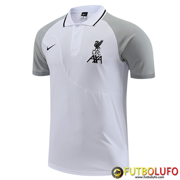 Camiseta Polo FC Liverpool Blanco/Gris 2022/2023