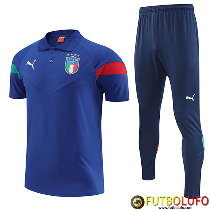 Camiseta Polo Italia Azul 2022/2023