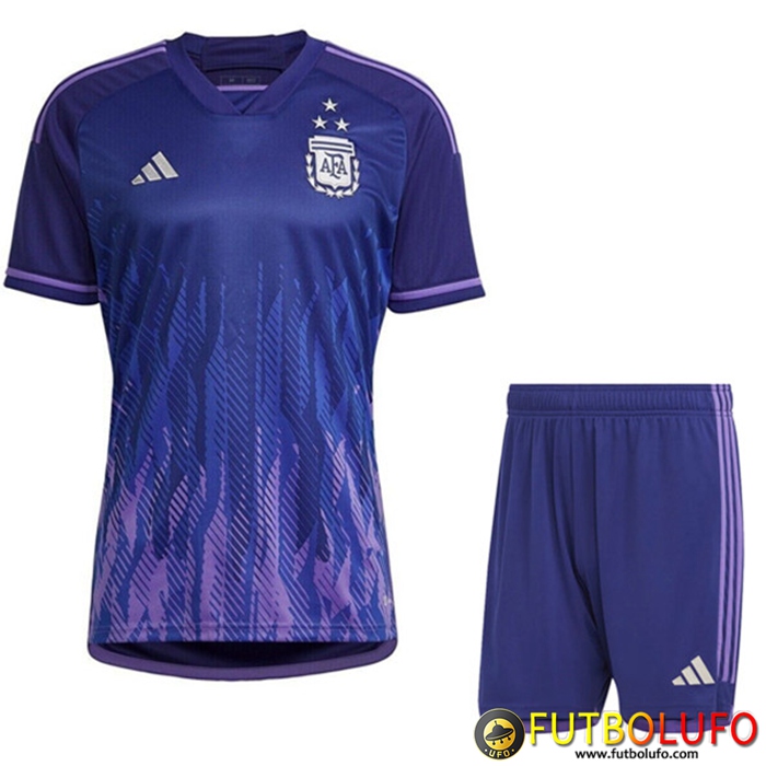 Camisetas De Futbol Argentina 3 Stars Segunda Cortos Copa Del Mundo 2022