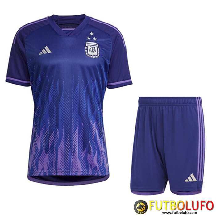 Camisetas De Futbol Argentina 3 Stars Ninos Segunda Copa Del Mundo 2022
