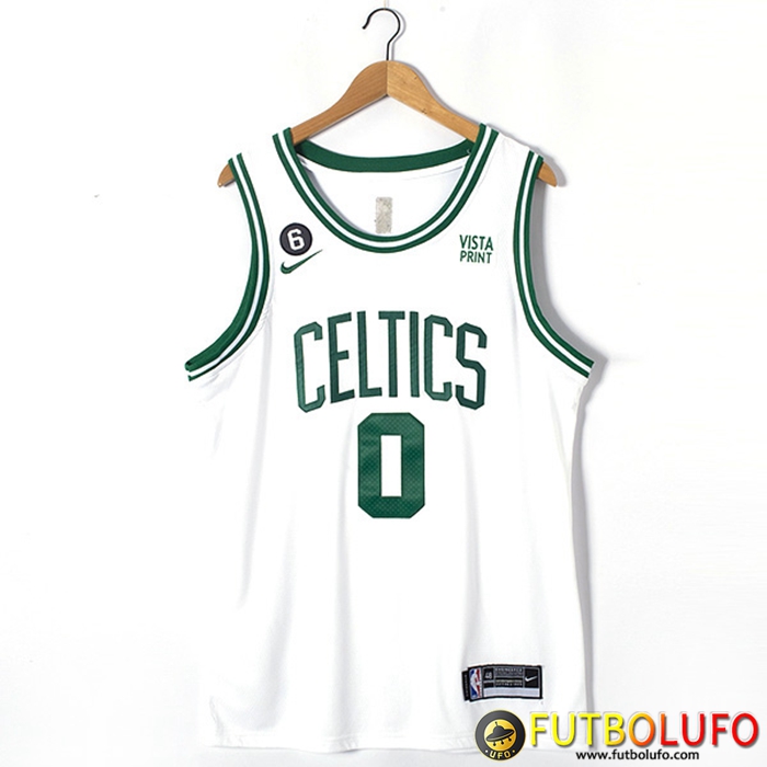 Camisetas Boston Celtics (TATUM #0) 2022/23 Blanco