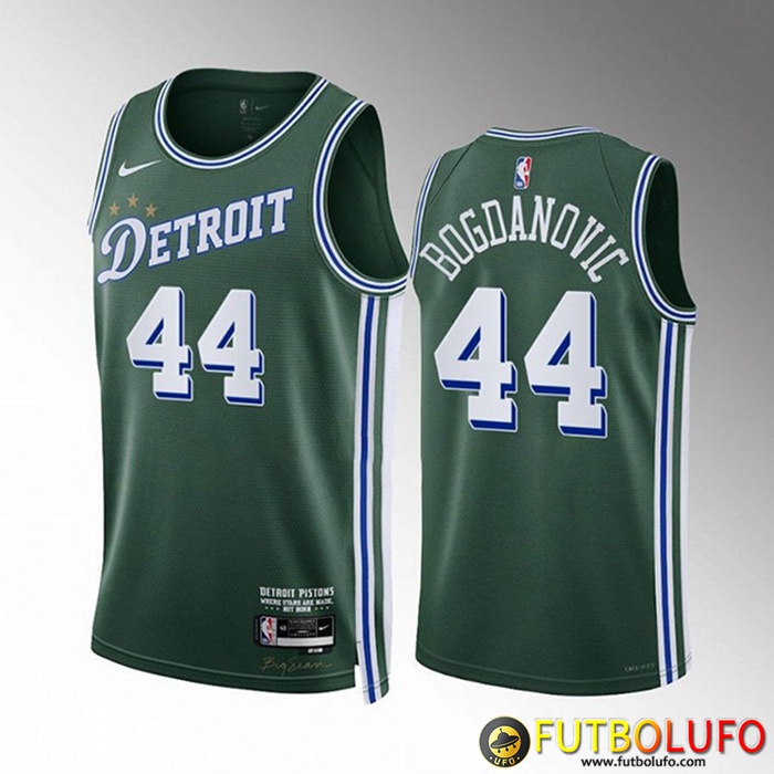 Camisetas Detroit Pistons (BOGDANOVIC #44) 2022/23 Verde