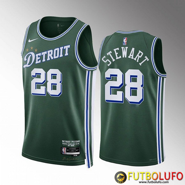 Camisetas Detroit Pistons (STEWART #28) 2022/23 Verde