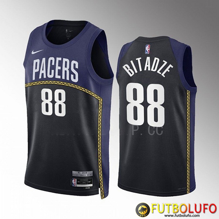 Camisetas Indiana Pacers (BITADZE #88) 2022/23 Negro/Azul
