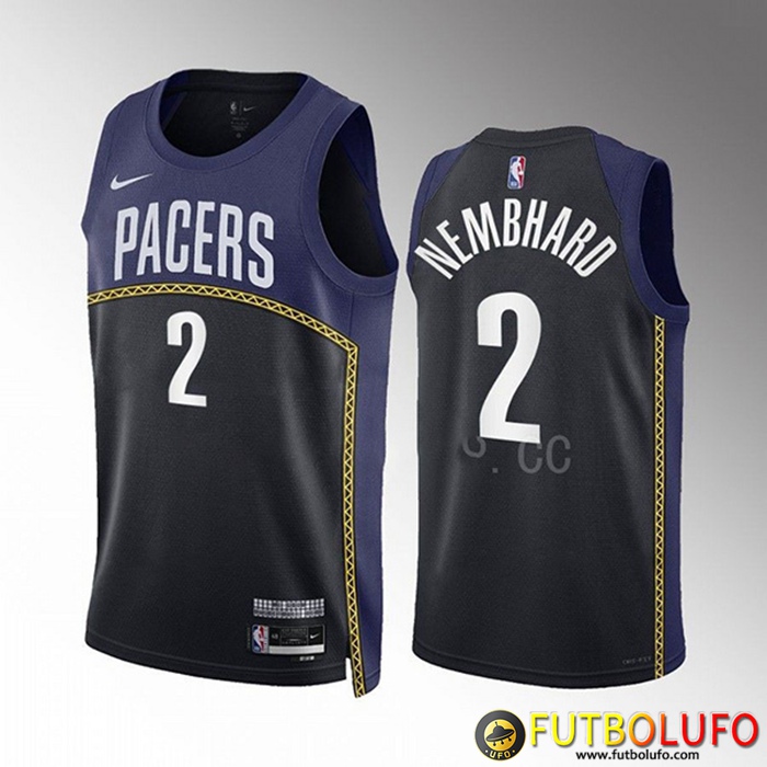Camisetas Indiana Pacers (NEMBHARD #2) 2022/23 Negro/Azul