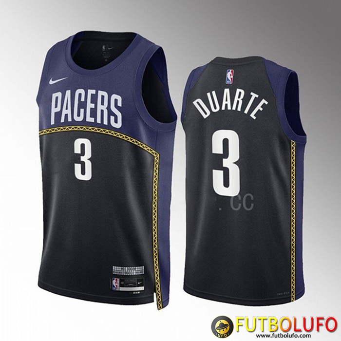 Camisetas Indiana Pacers (DUARTE #3) 2022/23 Negro/Azul