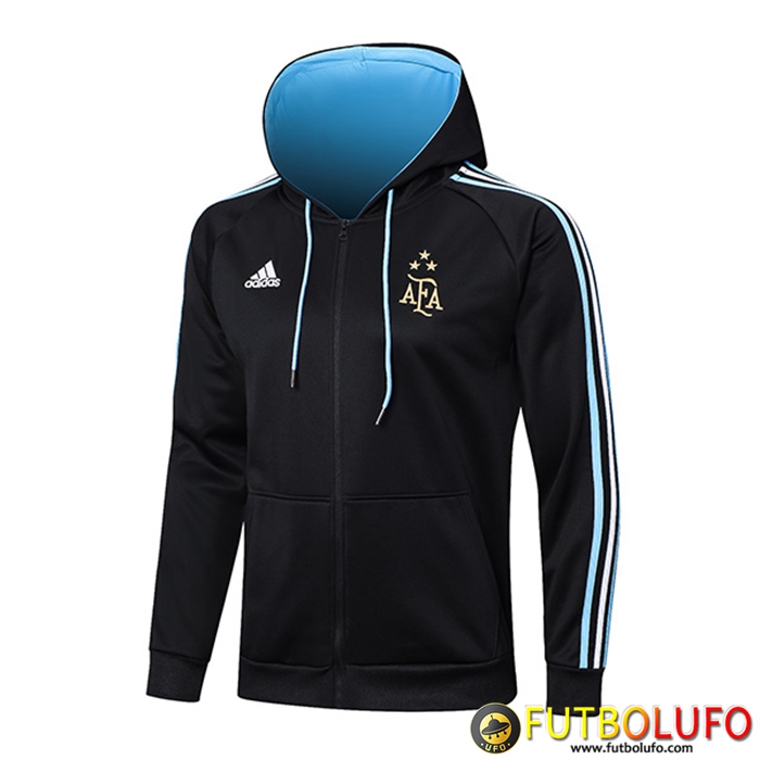 Chaqueta Con Capucha Argentina 3 Stars Negro 2022/2023