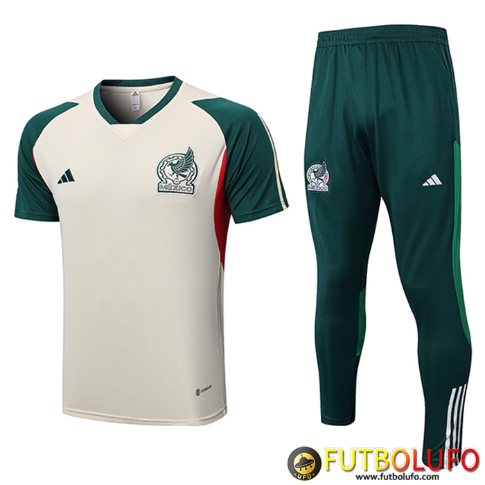 Camiseta Entrenamiento + Cortos México Beige 2023/2023