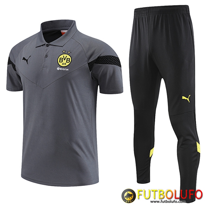 Camiseta Polo Dortmund Gris 2023/2023
