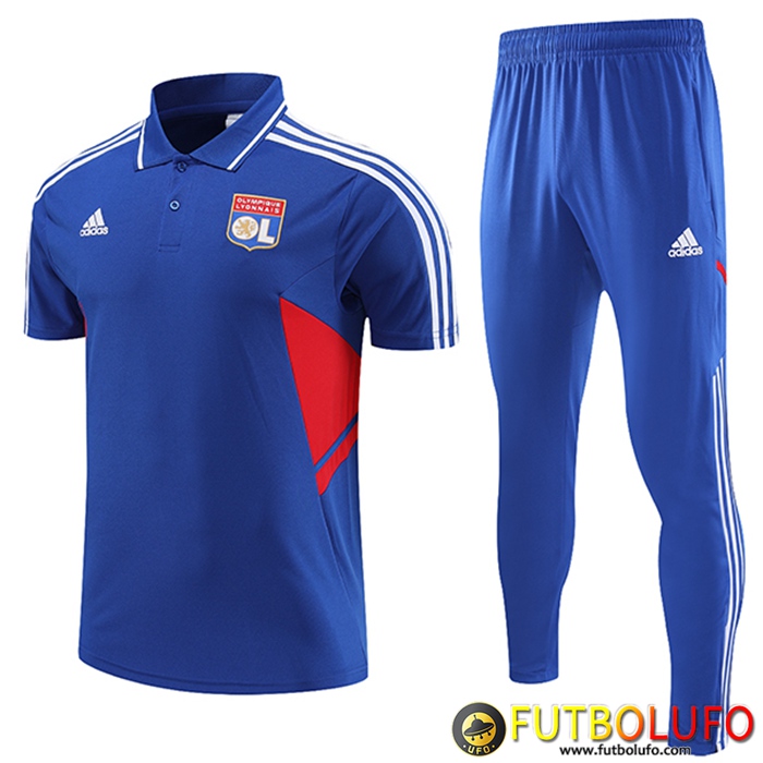Camiseta Polo lyon Azul 2023/2023