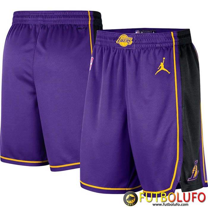 Cortos NBA Los Angeles Lakers Violeta/Negro
