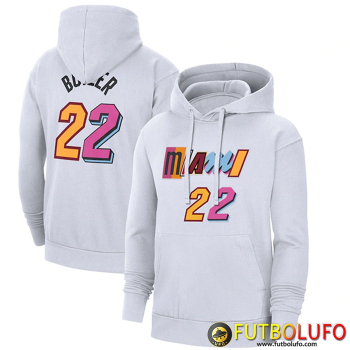 Sudadera De Entrenamiento Capucha Miami Heat Blanco 2023