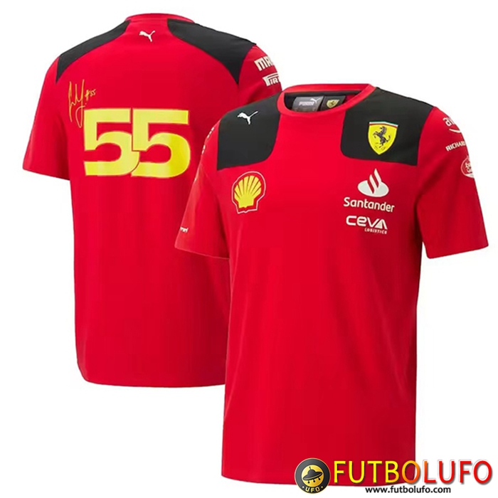 T-Shirt F1 Scuderia Ferrari Team Amarillo 2023