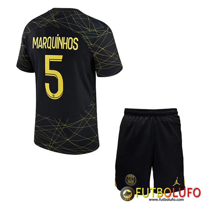 Camisetas De Futbol PSG (MARQUINHOS #5) Ninos Fourth 2023/2023