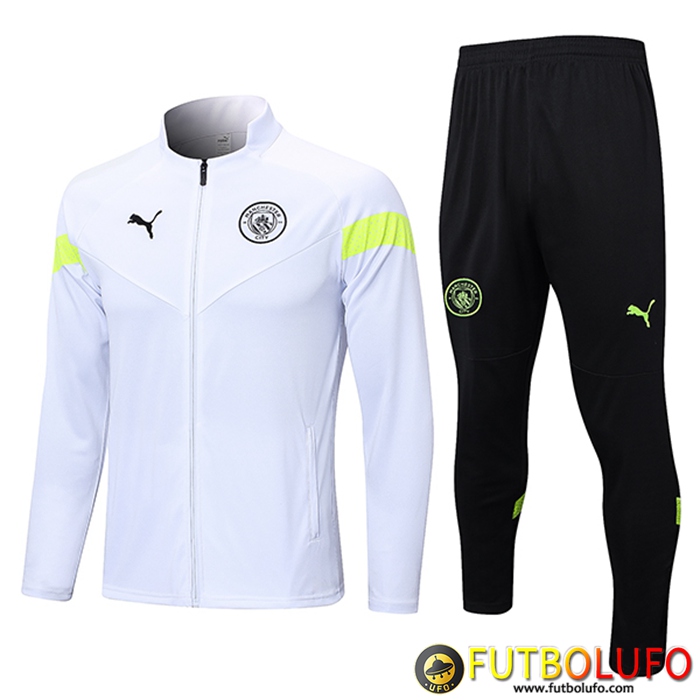 Chandal Equipos De Futbol - Chaqueta Manchester City Blanco 2023/2023