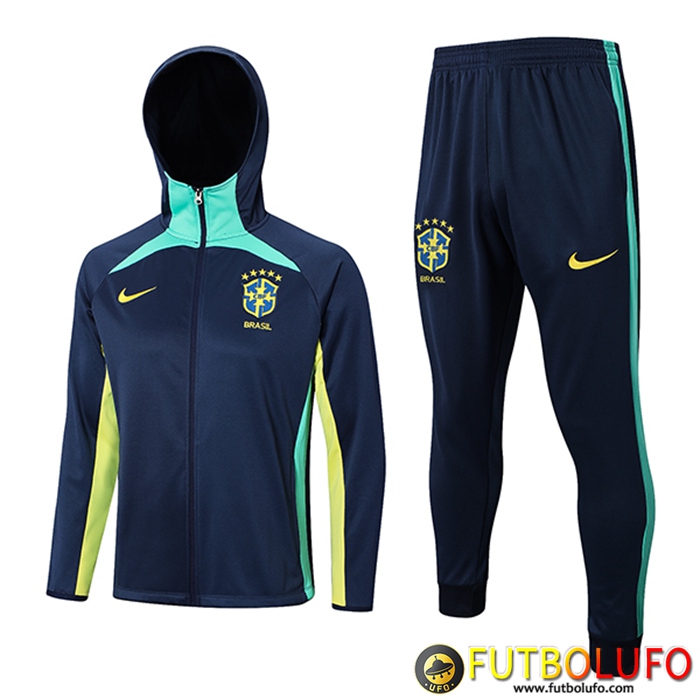 Chaqueta Con Capucha Chandal Rompevientos Chaqueta Brasil Azul marino 2023/2023
