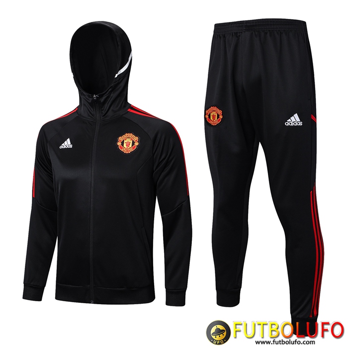 Chaqueta Con Capucha Chandal Rompevientos Chaqueta Manchester United Negro 2023/2023