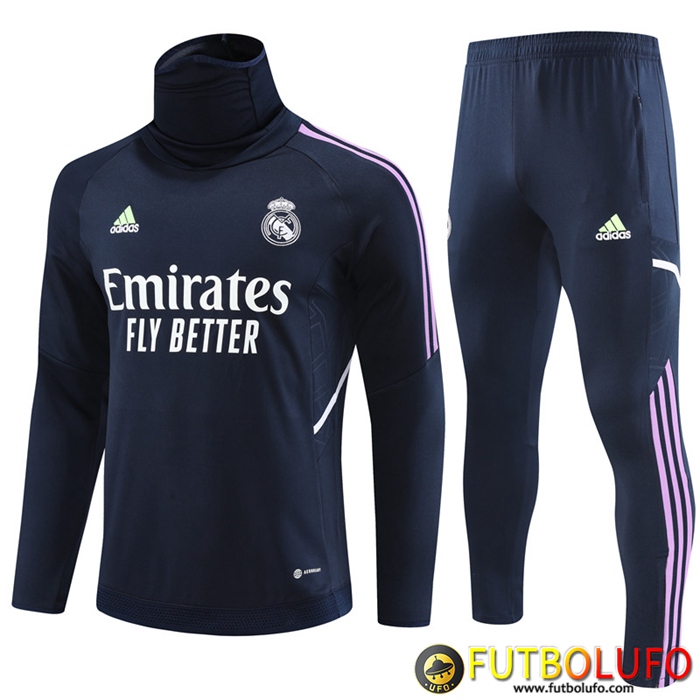 Chandal Equipos De Futbol Real Madrid High Collar Azul marino 2023/2023