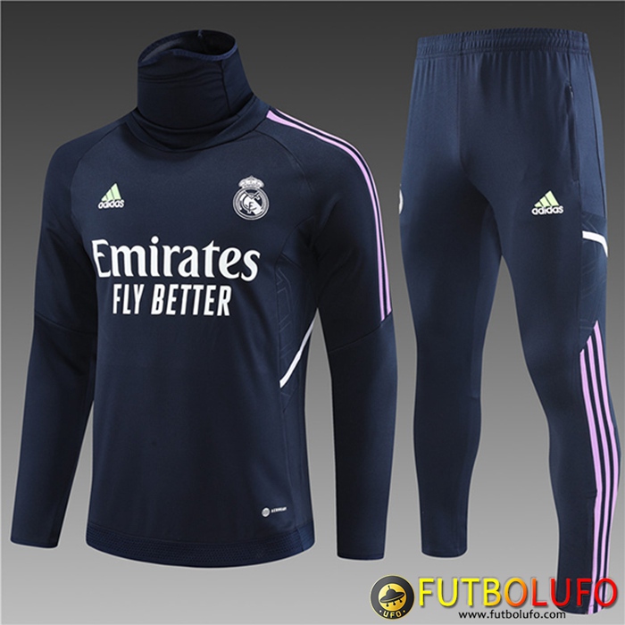 Chandal Equipos De Futbol Real Madrid High Collar Ninos Azul marino 2023/2023