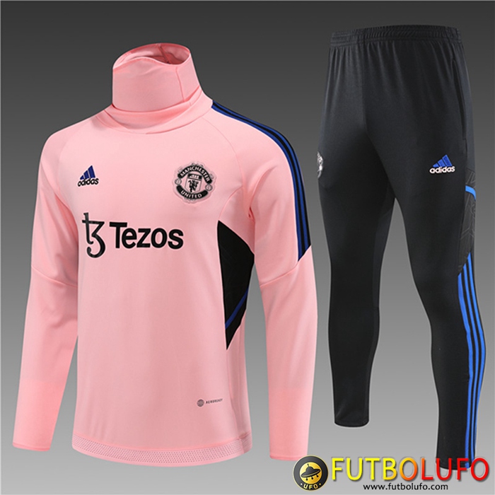 Chandal Equipos De Futbol Manchester United High Collar Ninos Rosa 2023/2023