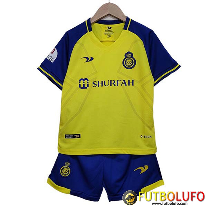 Camisetas De Futbol Al-Nassr Ninos Primera 2023/2023