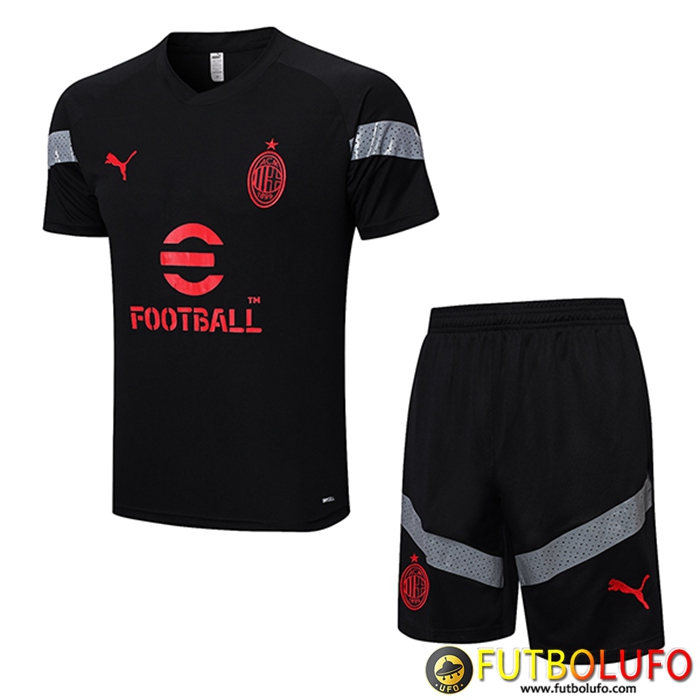 Camiseta Entrenamiento + Cortos AC Milan Negro 2022/2023
