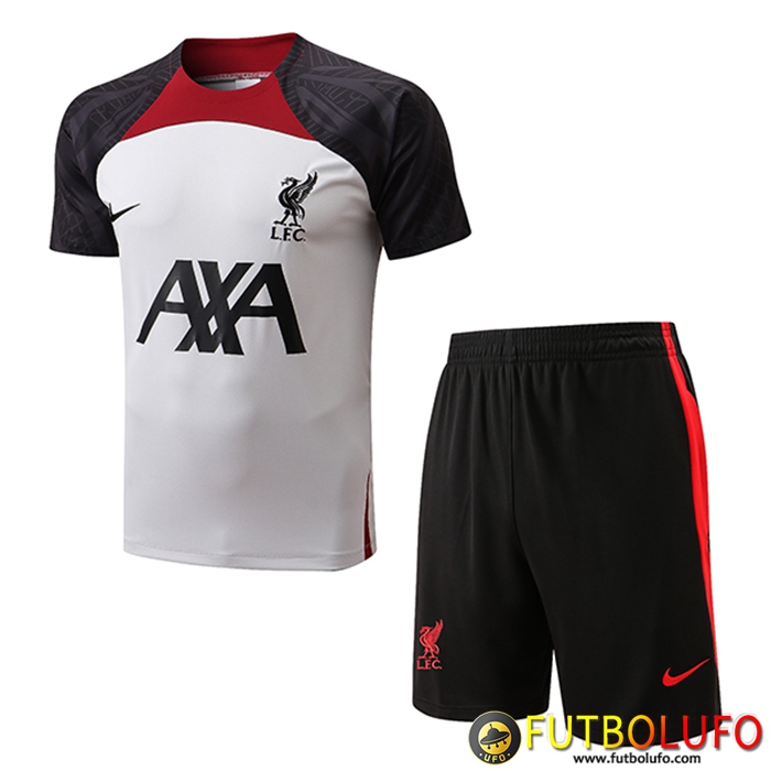 Camiseta Entrenamiento + Cortos FC Liverpool Blanco 2022/2023