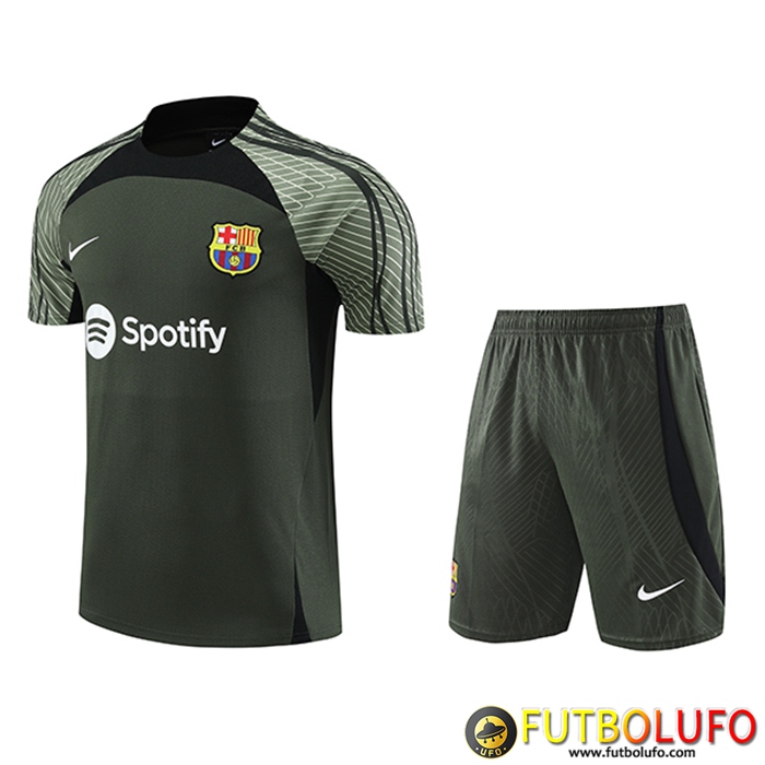Camiseta Entrenamiento + Cortos FC Barcelona Verde 2023/2024