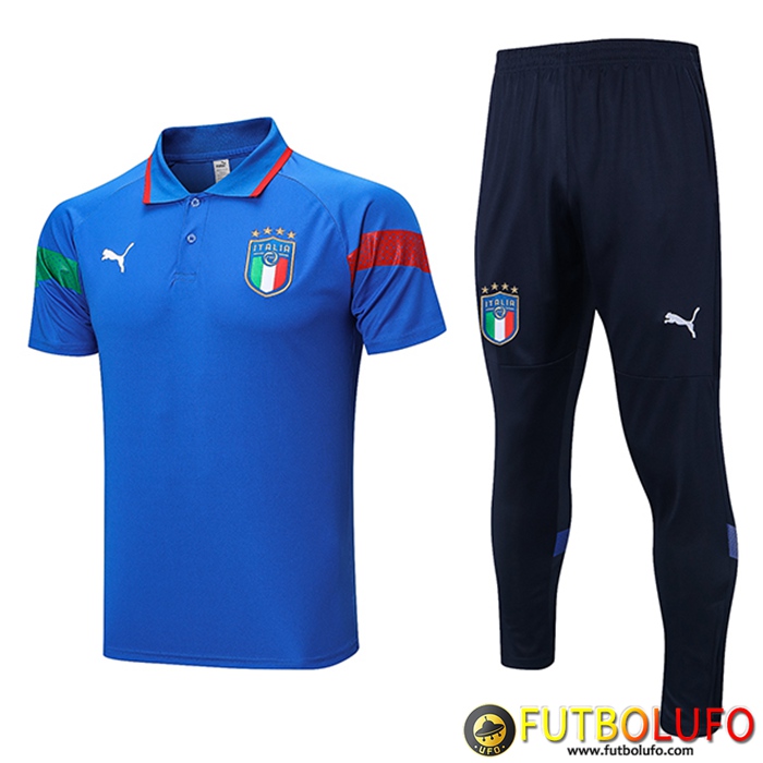 Camiseta Polo Italia Azul 2022/2023