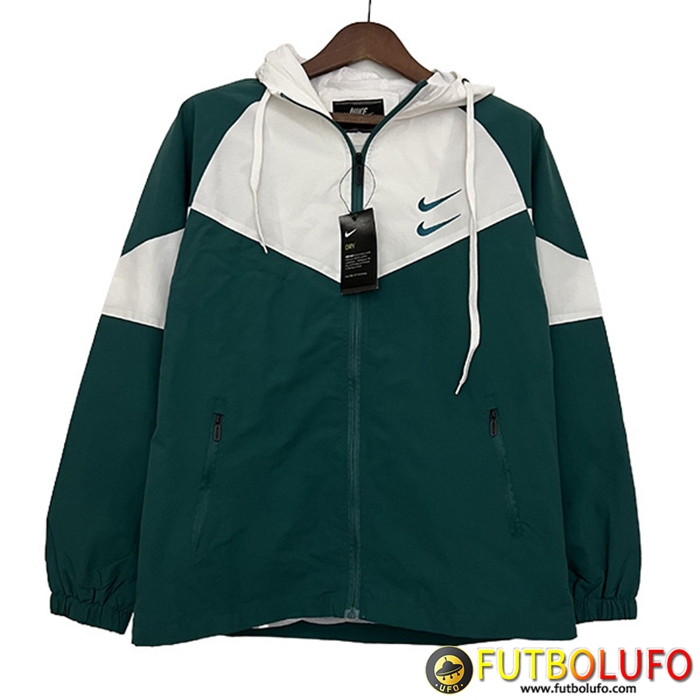 Rompevientos Nike Verde/Blanco 2023