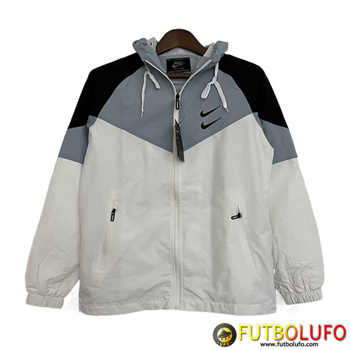 Rompevientos Nike Blanco/Gris 2023