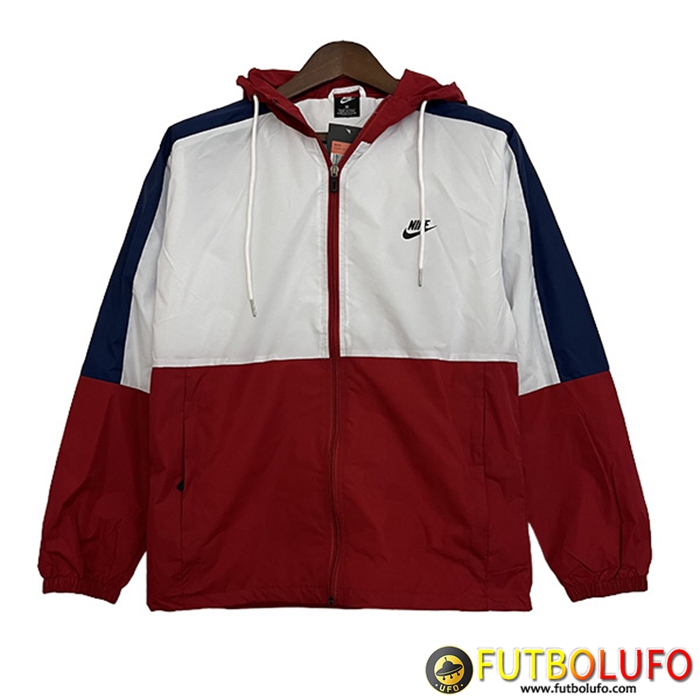 Rompevientos Nike Blanco/Rojo 2023