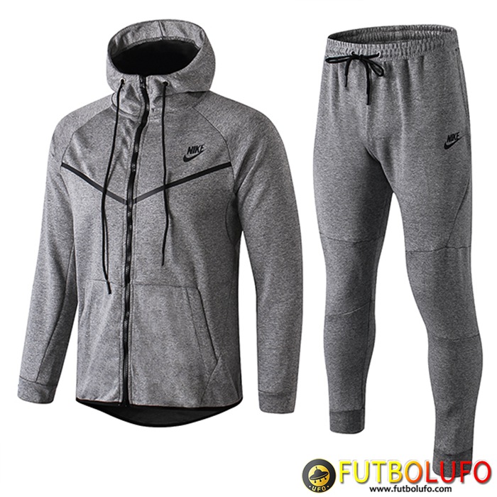 Chaqueta Con Capucha Chandal Rompevientos Chaqueta Nike Gris Claro 2022/2023