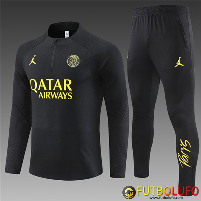 Chandal Equipos De Futbol PSG Jordan Ninos Negro 2022/2023