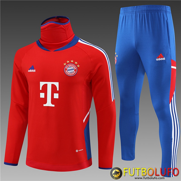 Chandal Equipos De Futbol Bayern Munich High Collar Ninos Rojo 2022/2023