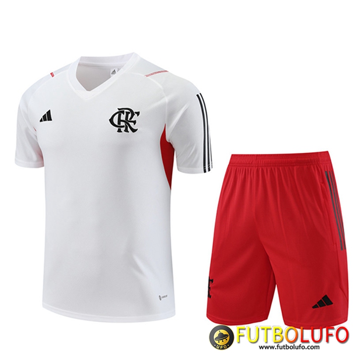 Camiseta Entrenamiento + Cortos Flamenco Blanco 2023/2024